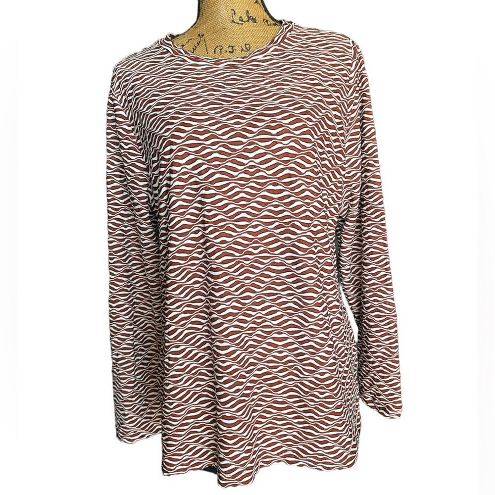 NWOT‎ Ava & Viv Long Sleeve Burgundy Jacquard Textured Top size X (1X)